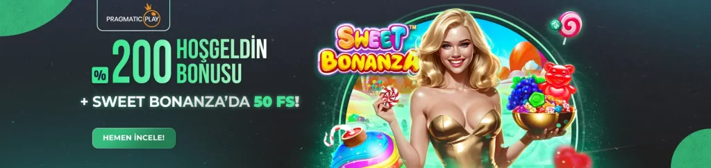 %200 Pragmatic Play Hoşgeldin Bonusu + Sweet Bonanza’da 50 FreeSpin-